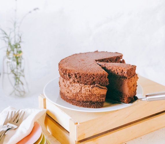 vegane Schokoladen-Mousse Torte